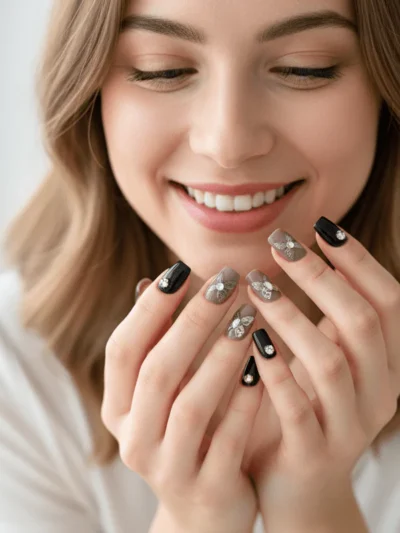 Febble - Wing Butterfly Noir Nails